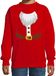 Bellatio Decorations Kerstkostuum Kerstman verkleed sweater - rood - kinderen - Kerstkostuum trui / Kerst outfit 110/116