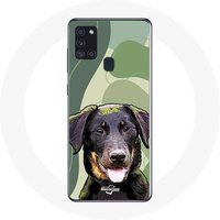 Maniacase Etui voor Samsung Galaxy A21S Beauceron zwart hondenras