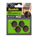 Scotch® Patin glisseur pour meuble à clouer alvéolé Marron Ø 22 mm