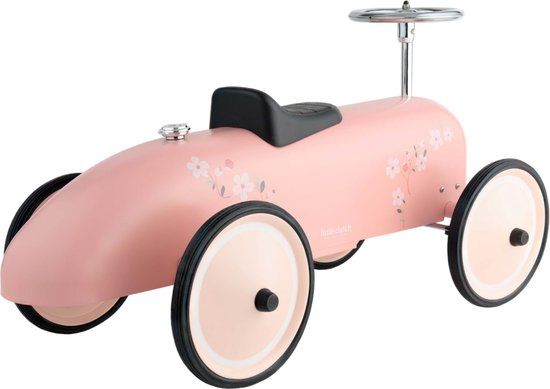 Little Dutch Retro Loopauto - Roze