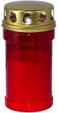 Trend Candles bougie conique - bougie commémorative avec couvercle - rouge - 7 x 14 cm