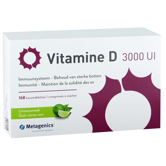 Metagenics Vitamine D 3000 IU Kauwtabletten