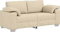 vidaXL Loveseat Crème 180 cm Stof