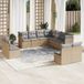 Maison Exclusive - Ensemble de jardin, composé de 11 pièces, avec coussins, beige, en polyrotin