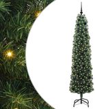 vidaXL Kunstkerstboom Groen 210 cm PVC en Staal en Kunststof