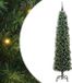 vidaXL Kunstkerstboom Groen 210 cm PVC en Staal en Kunststof