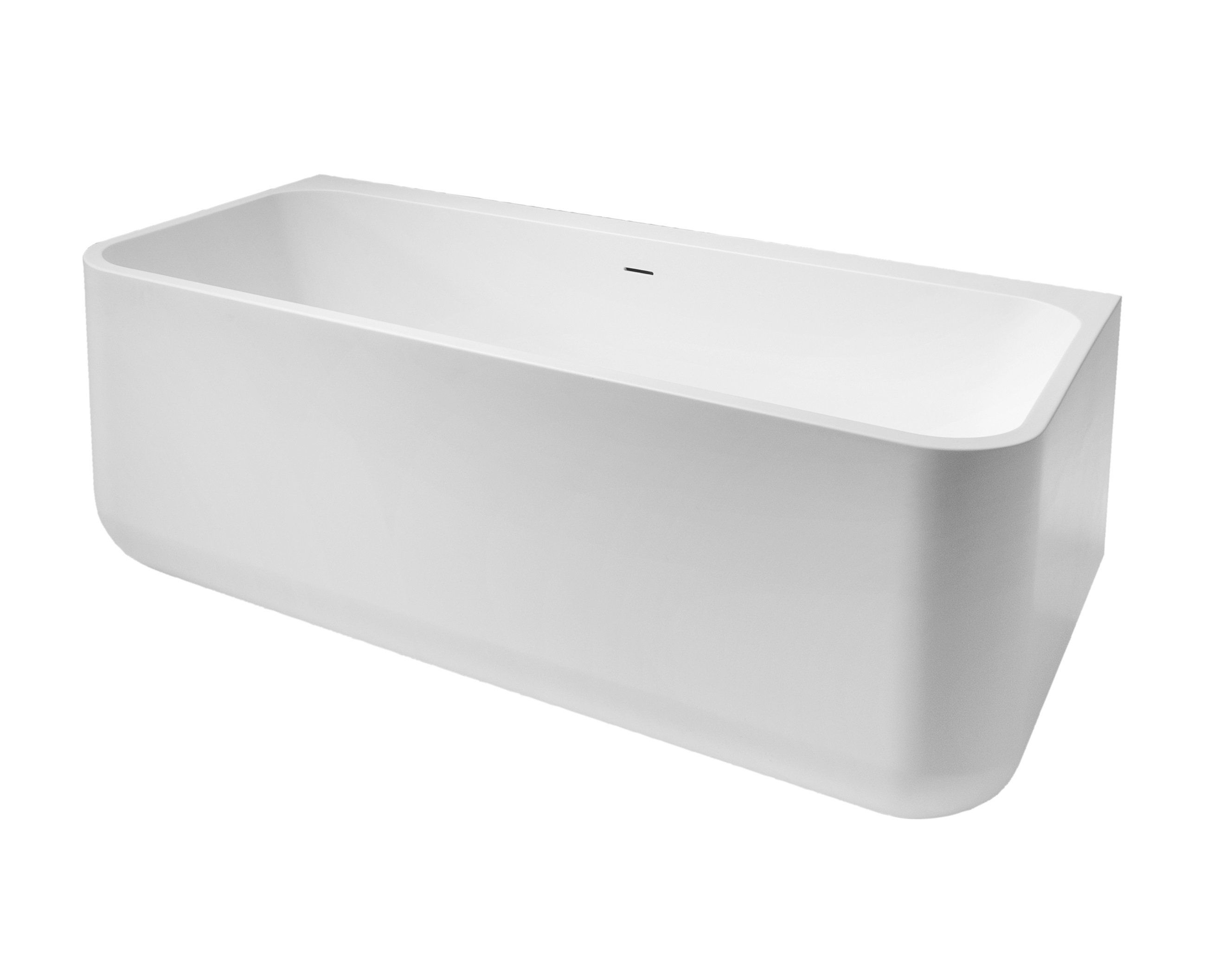 XENZ Guido Vrijstaand Bad - 160x71cm - Solid Surface - Mat Wit