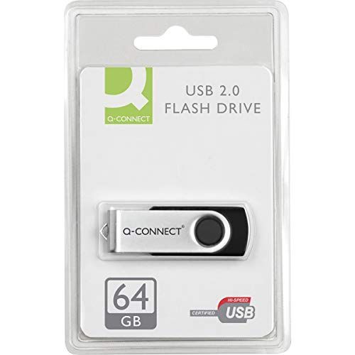 Q-Connect 64 GB USB 2.0 Swivel Flash Drive