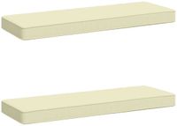 vidaXL - 2-delige - Bankkussens - VUGHT - 2 - st - 100% - Polyester - Crèmekleurig