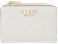 GUESS Gilda SLG Zip Around Card Case Cream White