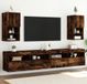 Maison Exclusive - Meuble TV avec éclairage LED, 2 pièces. Chêne fumé, 30,5 x 30 x 60 cm