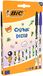BIC Cristal Décors Kawaii Stylos-bille à pointe moyenne (1,00 mm) bleu et noir - Motifs kawaii assortis, pack de 8