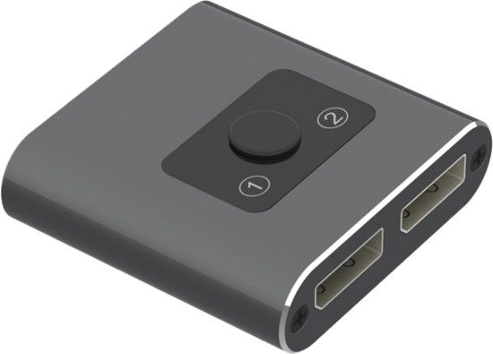 MaxTrack DisplayPort Schakelaar - 2-poorts - 4K 60Hz - Zwart