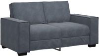 vidaXL Tweezitsbank 160x78x84 cm fluweel donkergrijs