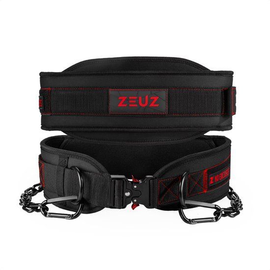 ZEUZ Dip belt No Excuses - Dipping Riem & Gewicht Pull Ups Gordel voor Fitness, CrossFit & Calisthenics – Zwart