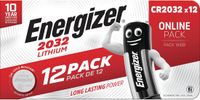 Energizer CR2032 Knoopcel Batterij - 12 Stuks - Lithium Batterijen - 3V
