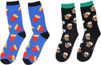 Merkloos Heren Sokken - 4 Paar - Multi Colour - Printopdruk - Schoenmaat 39-42 - Katoen - Unisex - Geschenkset