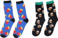 Merkloos Heren Sokken - 4 Paar - Multi Colour - Printopdruk - Schoenmaat 39-42 - Katoen - Unisex - Geschenkset