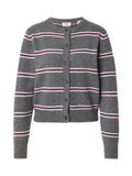 LEVI'S ® Gebreid vest 'Claire' lichtblauw / grijs gemêleerd / kersrood