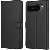 Phonillico® Zwarte Wallet Hoes voor Google Pixel 10 Pro XL - Magnetische Flipcover met Kaartvak