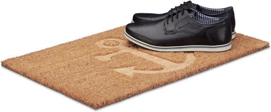 Relaxdays - Deurmat Anker - Kokosmat - Voetmat - Mat Voordeur - Kokosvezels