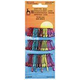 Pony Safety Pins: Messing-Multi-Col 100 Astd Grootte 000/2 19/38mm, 7 x 5 x 17,5 cm