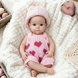 33 cm poupée bébé en silicone, fille, bouche ouverte, réaliste, reborn