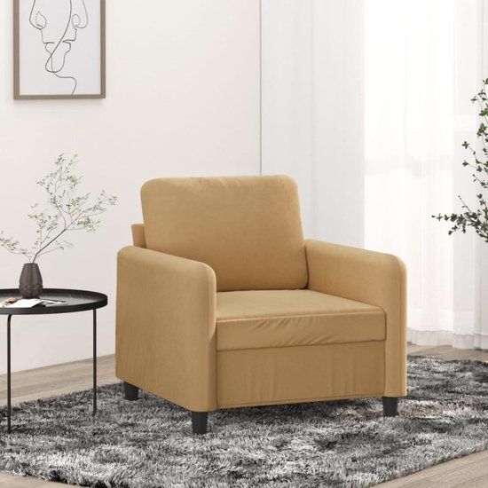 vidaXL Fauteuil 60 cm fluweel bruin