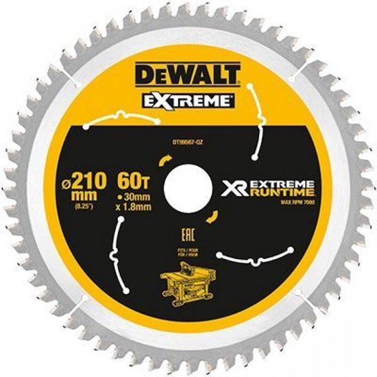 DeWalt DT99567 XR Cirkelzaagblad - 210 x 30 x 60T - Hout