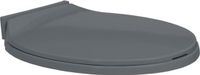 vidaXL Toiletbril soft-close ovaal grijs