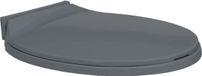 vidaXL Toiletbril soft-close ovaal grijs