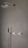 Hotbath Cobber IBS21GN15 Inbouw Douchekraan met Handdouche en Hoofddouche - Geborsteld Nikkel