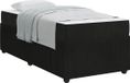 vidaXL Cadre de lit avec matelas Noir 90 x 190 cm Tissu