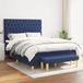 Maison Exclusive - Boxspringbed met matras, bleu, 140x190 cm, rembourré