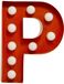 Pusher - STAR LIGHT “P” Decoration ROSSA - Red