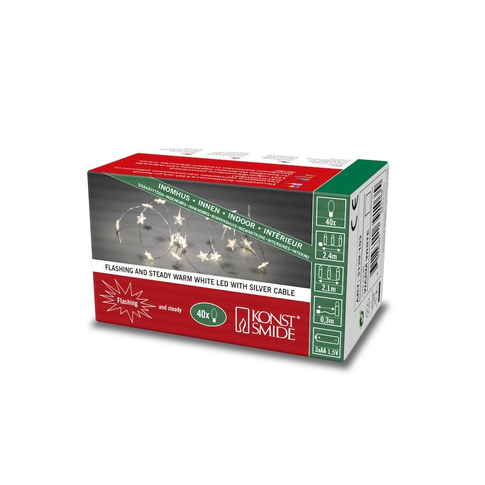 Konstsmide 3139-103 - Decoratieve verlichting - Warm wit - LED - Batterij/accu
