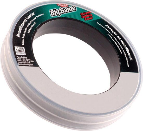 Berkley Big Game Mono Leader - 100m - 45.50 kg - Clear - 0.991 mm - Sea Fish