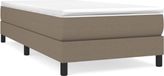 vidaXL Boxspringbedframe, taupe, 90x190 cm, stof
