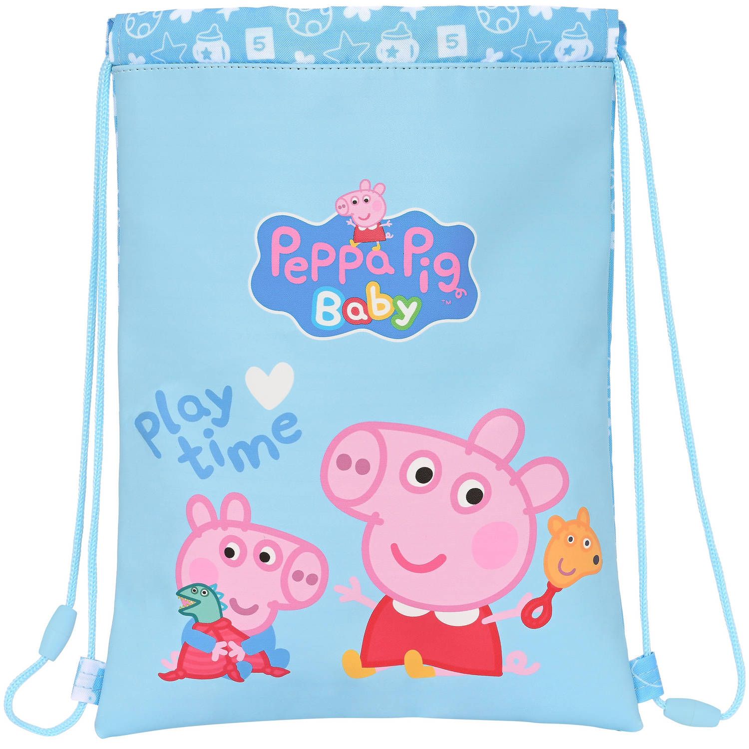 Peppa Pig gymbag baby - 34 x 26 cm - polyester - blauw