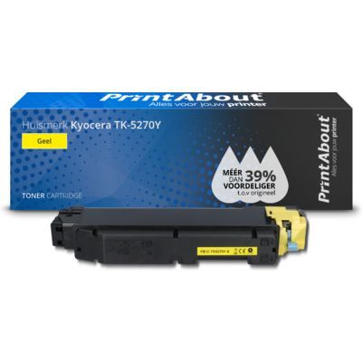 PrintAbout Huismerk TK-5270Y Toner Geel | Compatibel met Kyocera ECOSYS M6230, M6230cidn, M6630, M6630cdin, P6230cdn | 6600 pagina's