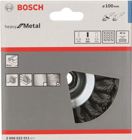 Bosch - Kegelborstel 100 mm - Kunststof - 3165140036023