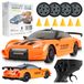 Malplay Voiture radiocommandée 4x4, échelle 1:24, avec télécommande 2,4 GHz, éclairage LED, batterie rechargeable par USB, fonction drift, 2 jeux de roues et 6 cônes, pour enfants à partir de 6 ans