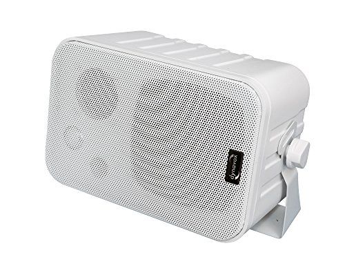 Dynavox Mini 3-weg luidspreker met houder voor wandmontage - Kleine surround luidspreker voor thuisbioscoop - Wit