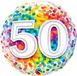 Folat Qualatex Folieballon Regenboog Confetti 50 jaar 43cm