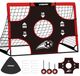 Football goal Mini football goal children - 120 x 90 x 90 cm - Foldable - Red - With carrying bag