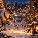 Mojawo XXL LED metalen kerstster met netsnoer, warmwit, 140 LED's