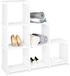 Merkloos / Sans marque Relaxdays Vakkenkast - 109 x 106 x 30 cm - 6 vakken - trapsgewijs - room divider - wit