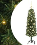 vidaXL Kunstkerstboom Groen 150 cm PVC en Staal en Kunststof