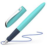 Schneider Schrijfwaren Schneider Wavy vulpen - Turquoise - M penpunt - Inktpatroon - Kunststof