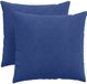 vidaXL - Coussin d'assise - 2 pièces - Bleu police - 50 x 50 cm - Tissu velours côtelé